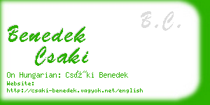 benedek csaki business card